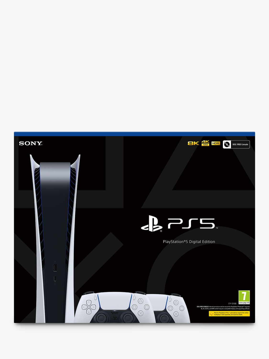 PlayStation 5 Digital Edition Console with Extra DualSense Controller