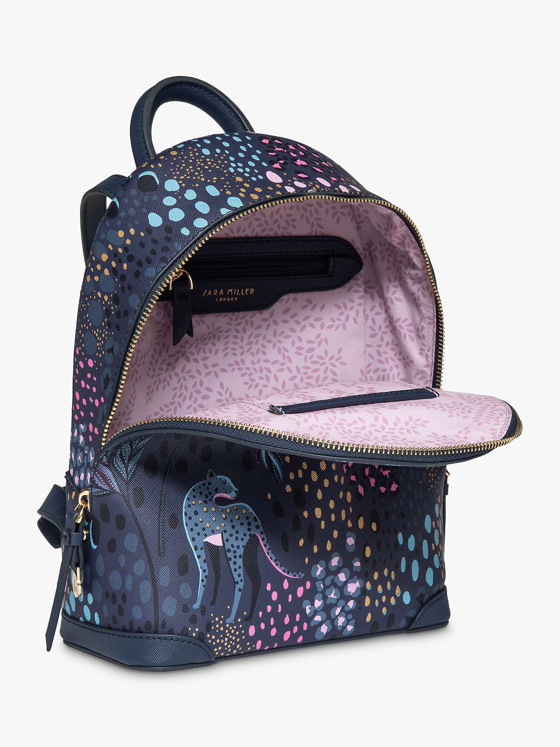 Buy Sara Miller Embellished Mini Backpack, Midnight Leopard Online at johnlewis.com