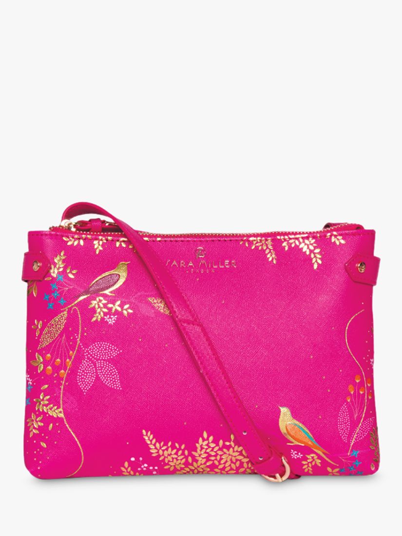 Sara Miller Zip Cross Body Bag, Pink Chelsea at John Lewis & Partners