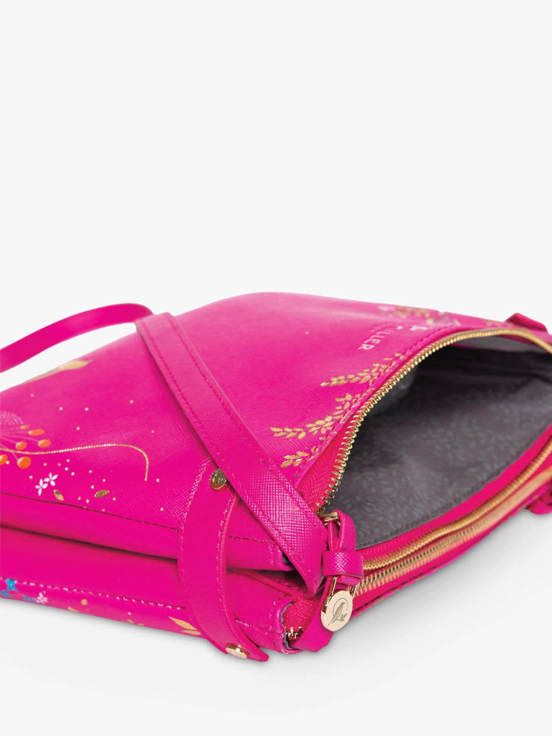 Sara Miller Zip Cross Body Bag, Pink Chelsea