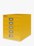 Bisley MultiDrawer 5 Drawer A4 Filing Cabinet, Sunflower Yellow