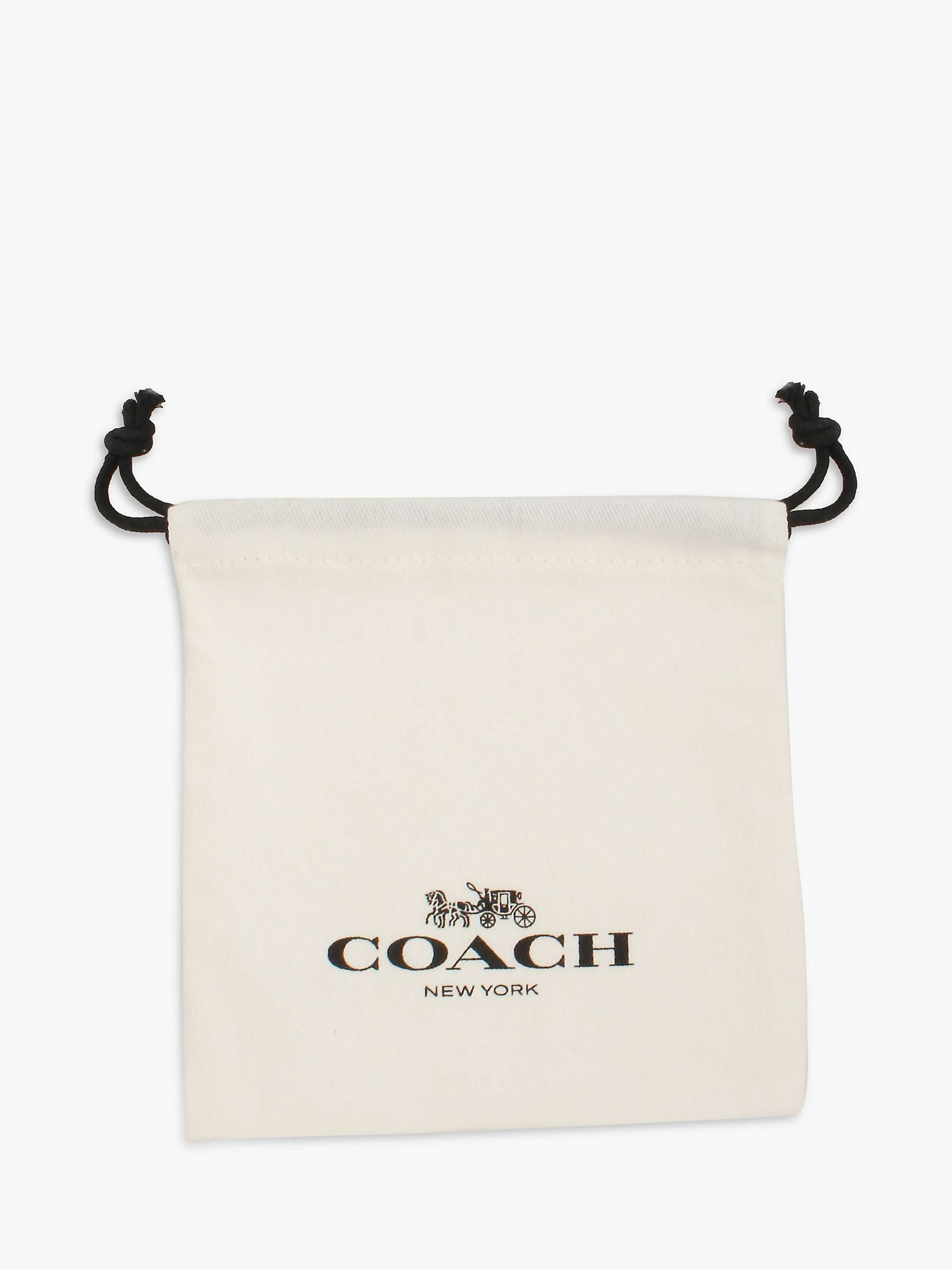 Buy Coach Signature C Crystal Hoop Earrings, Gold/Multi Online at johnlewis.com