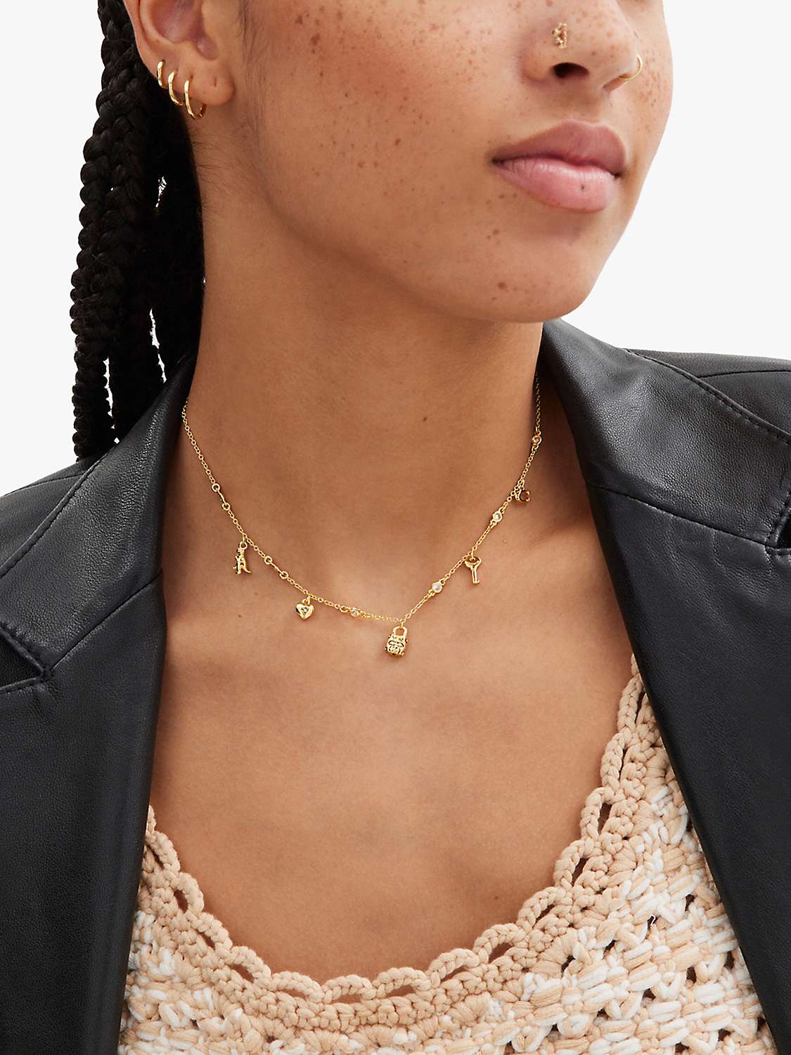 Buy Coach Signature Charm Chain Necklace, Gold Online at johnlewis.com