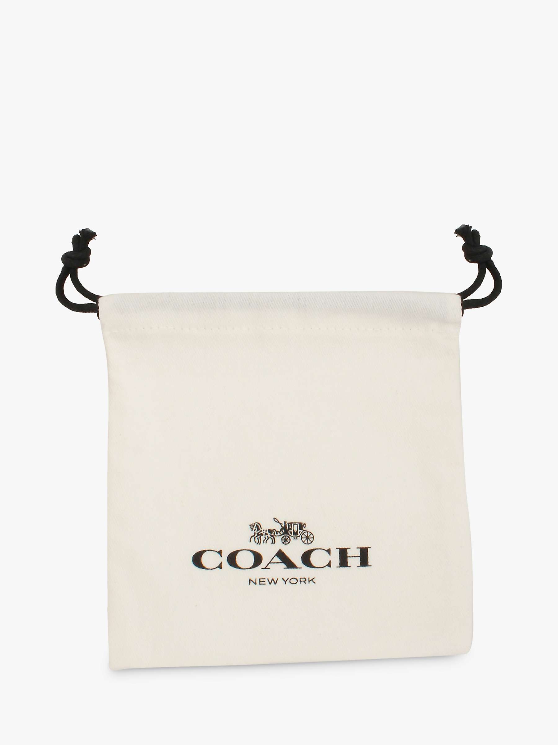 Buy Coach Heart Charm Crystal Huggie Earrings, Gold Online at johnlewis.com