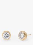 Coach Signature Sculpted C-Motif Crystal Earrings, Gold