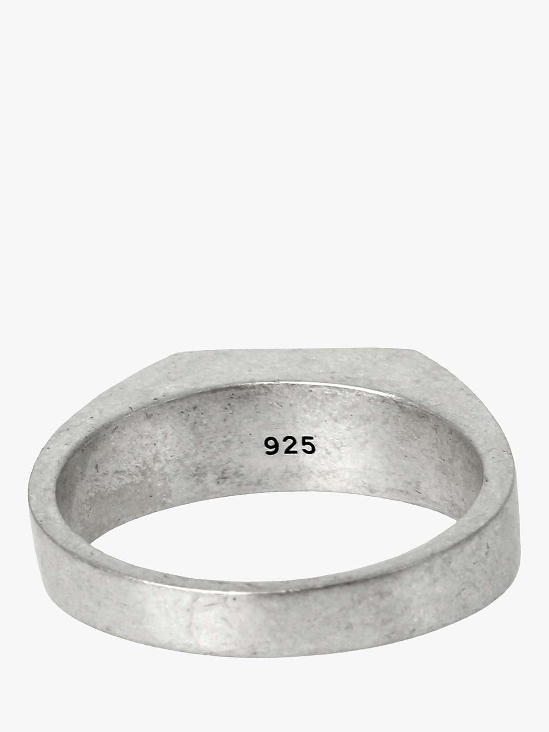 Buy AllSaints Rectangle Signet Ring, Warm Silver Online at johnlewis.com