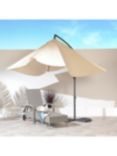 Suntime Wind-Up Tilt Rectangular Parasol, 2 x 3m, Ecru