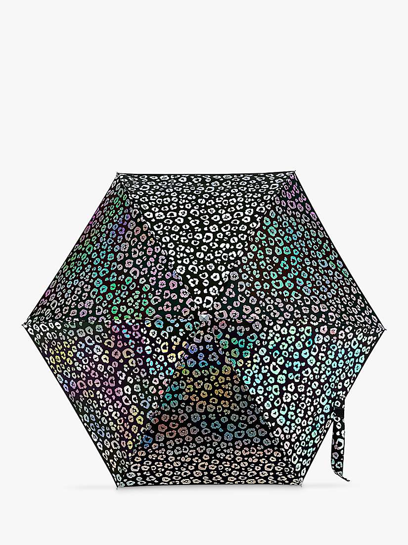 Buy Fulton Tiny 2 Iridescent Leopard Umbrella, Metallic/Multi Online at johnlewis.com