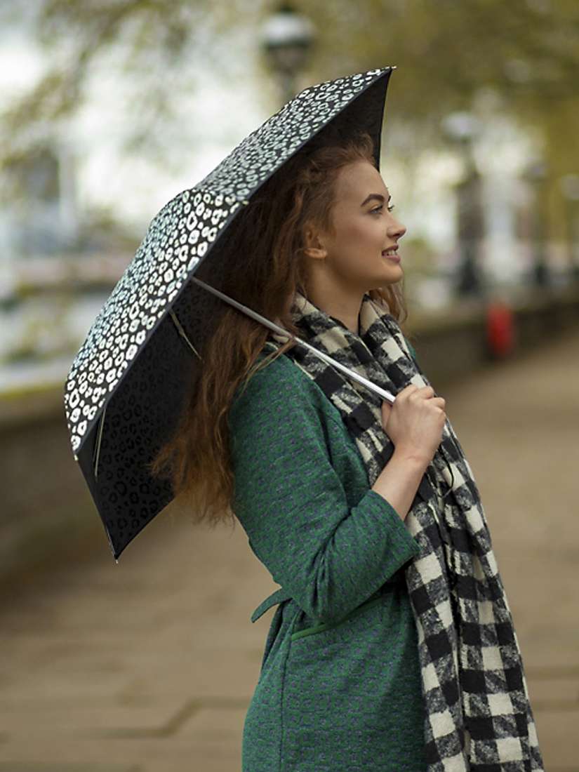 Buy Fulton Tiny 2 Iridescent Leopard Umbrella, Metallic/Multi Online at johnlewis.com