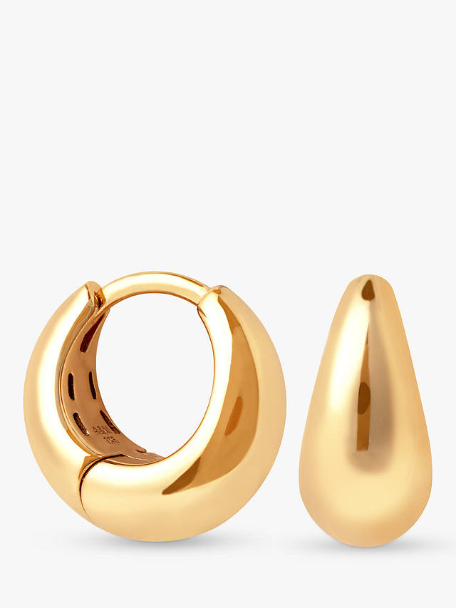 Astrid & Miyu Dome Huggie Hoop Earrings, Gold at John Lewis & Partners