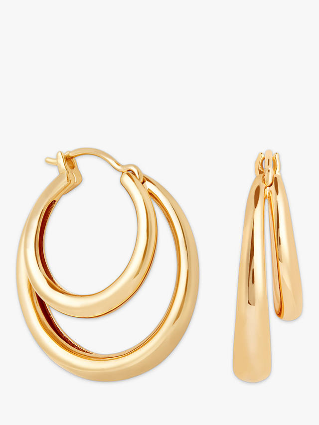 Astrid & Miyu Illusion Dome Hoop Earrings, Gold at John Lewis & Partners