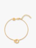 Astrid & Miyu Dome Link Chain Bracelet, Gold