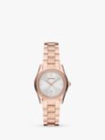 Emporio Armani AR11558 Women's Sunray Dial Bracelet Strap Watch, Rose Gold