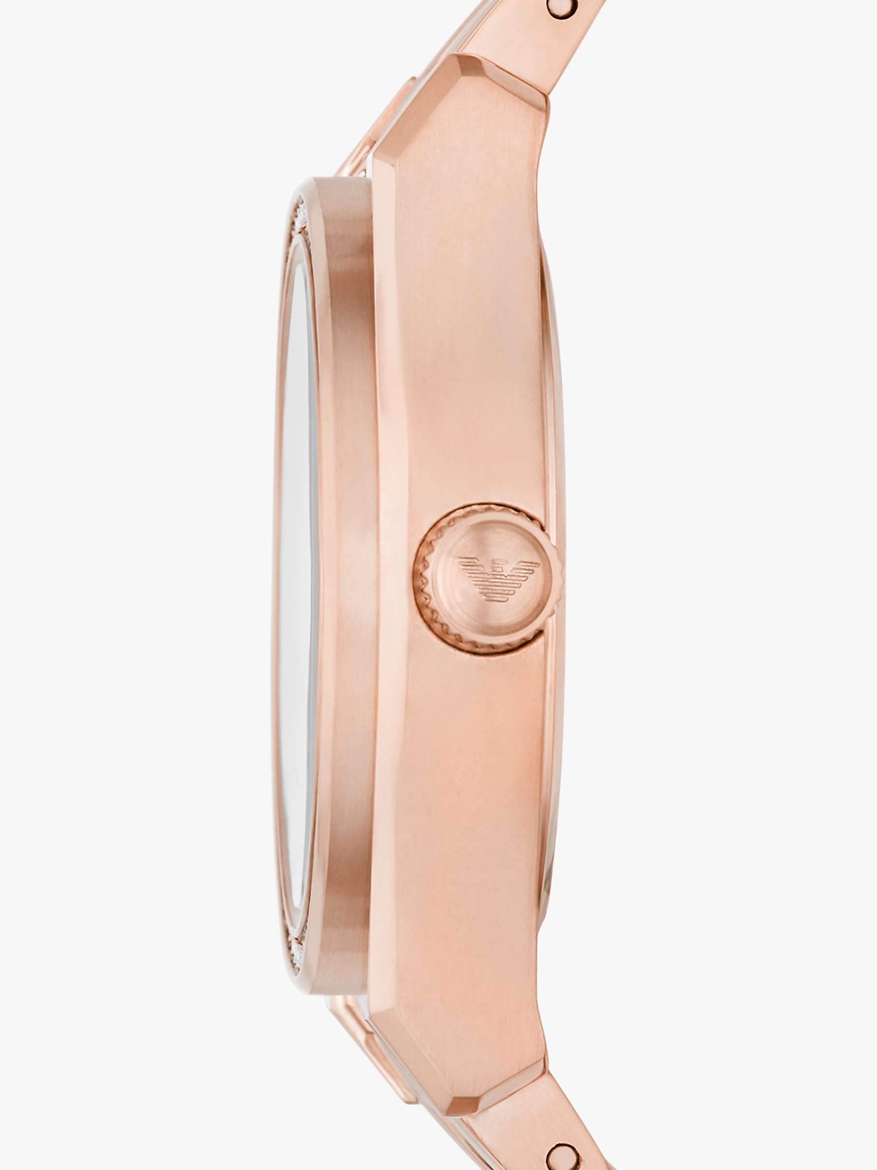 Buy Emporio Armani AR11558 Women's Sunray Dial Bracelet Strap Watch, Rose Gold Online at johnlewis.com