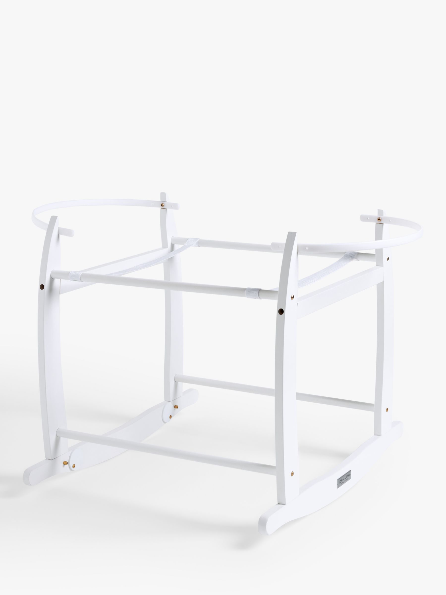 John Lewis Pinewood Moses Basket Stand, White