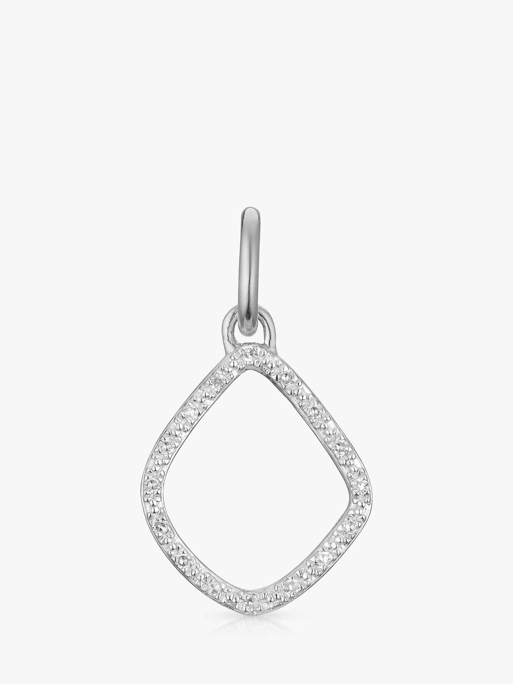 Buy Monica Vinader Riva Kite Diamond Pendant, Silver Online at johnlewis.com