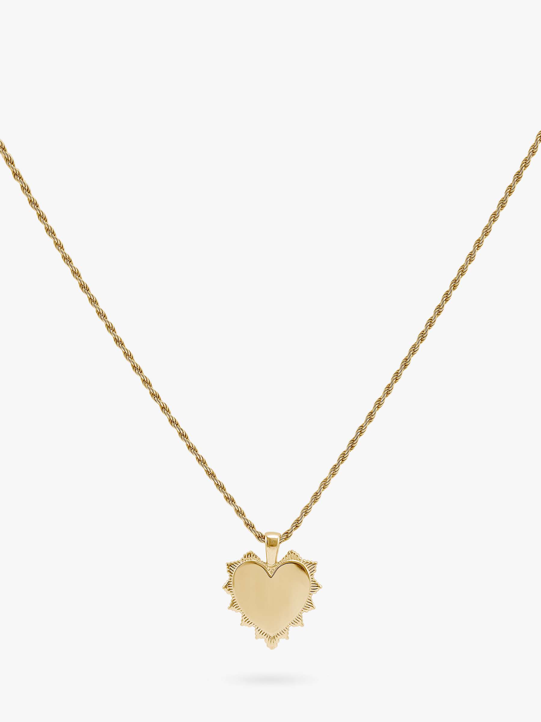Buy LARNAUTI Heart Pendant Necklace, Gold Online at johnlewis.com