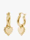 LARNAUTI Heart Hoop Earrings, Gold