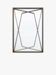 Gallery Direct Thurrock Rectangular Metal Frame Wall Mirror, 95 x 65cm, Black