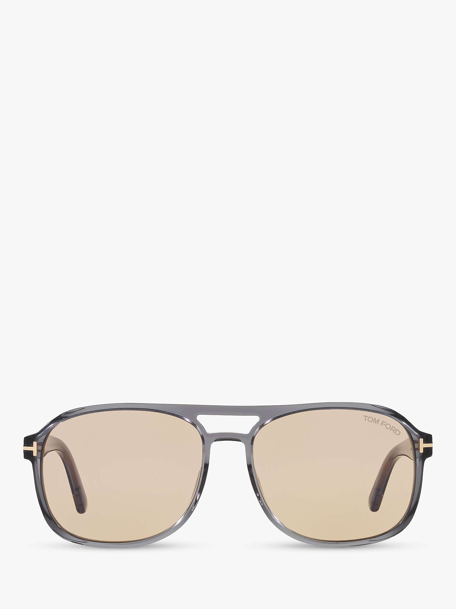 Buy TOM FORD TF1022 Men's Rosco Square Sunglasses, Grey/Beige Online at johnlewis.com