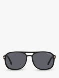 TOM FORD TF1022 Men's Rosco Square Sunglasses, Shiny Black/Grey