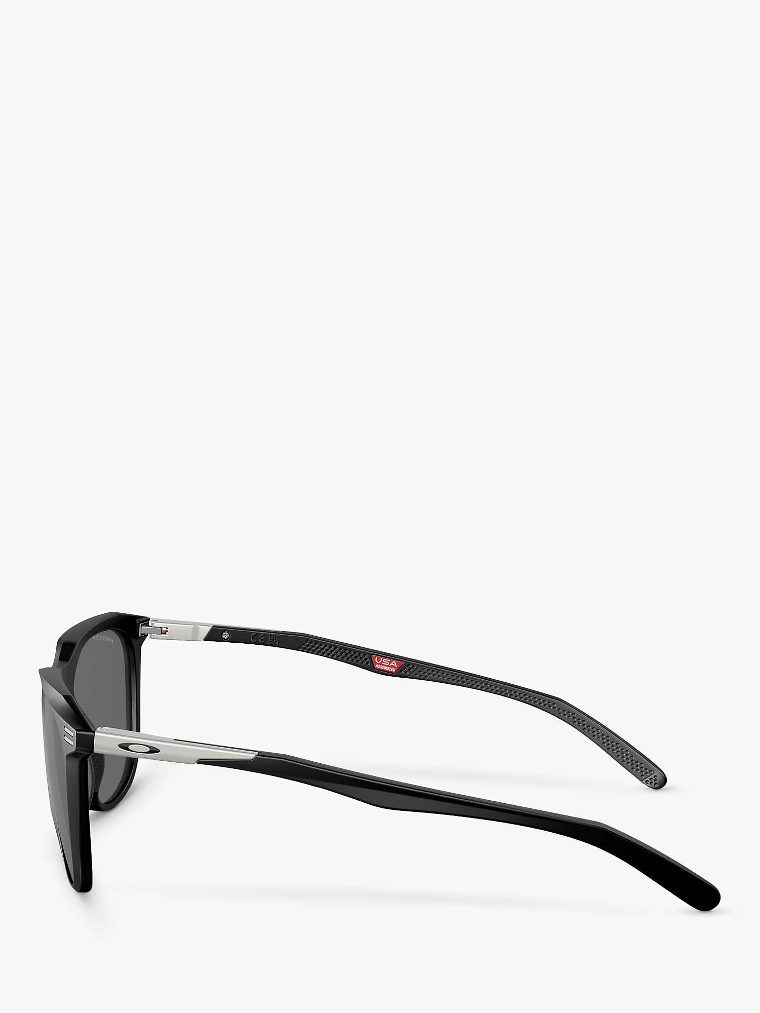 Buy Oakley OO9286 Men's Polarised D-Frame Sunglasses, Matte Black/Grey Online at johnlewis.com