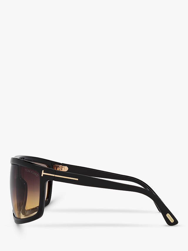 TOM FORD TR001675 Unisex Clint-02 Square Sunglasses, Black/Grey Gradient