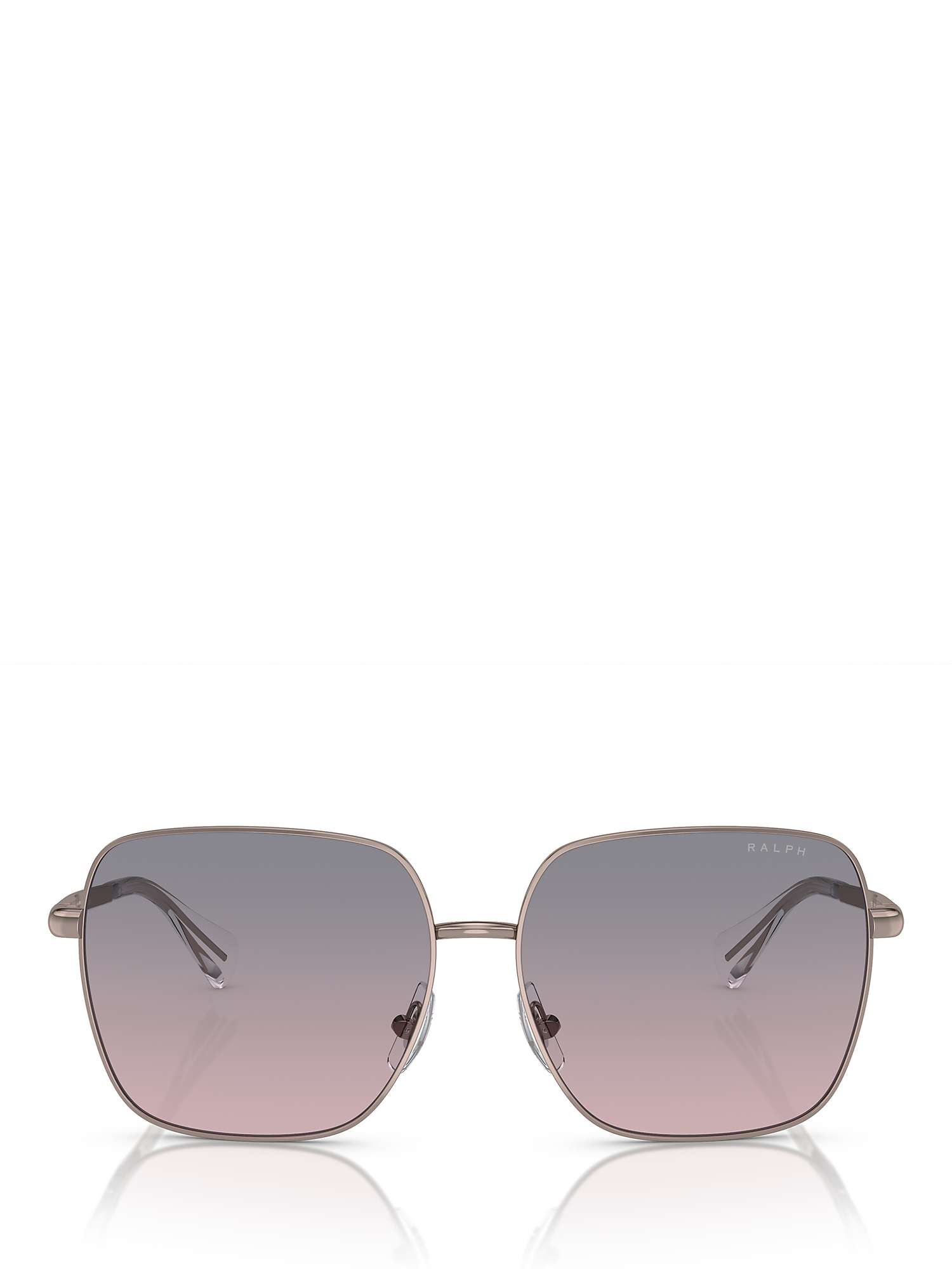 Buy Ralph RA4142 Women's Square Sunglasses, Shiny Rose Gold Online at johnlewis.com