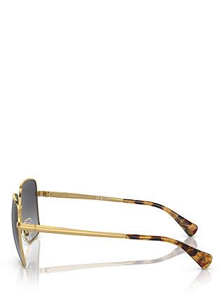 Ralph RA4142 Women's Square Sunglasses, Shiny Gold