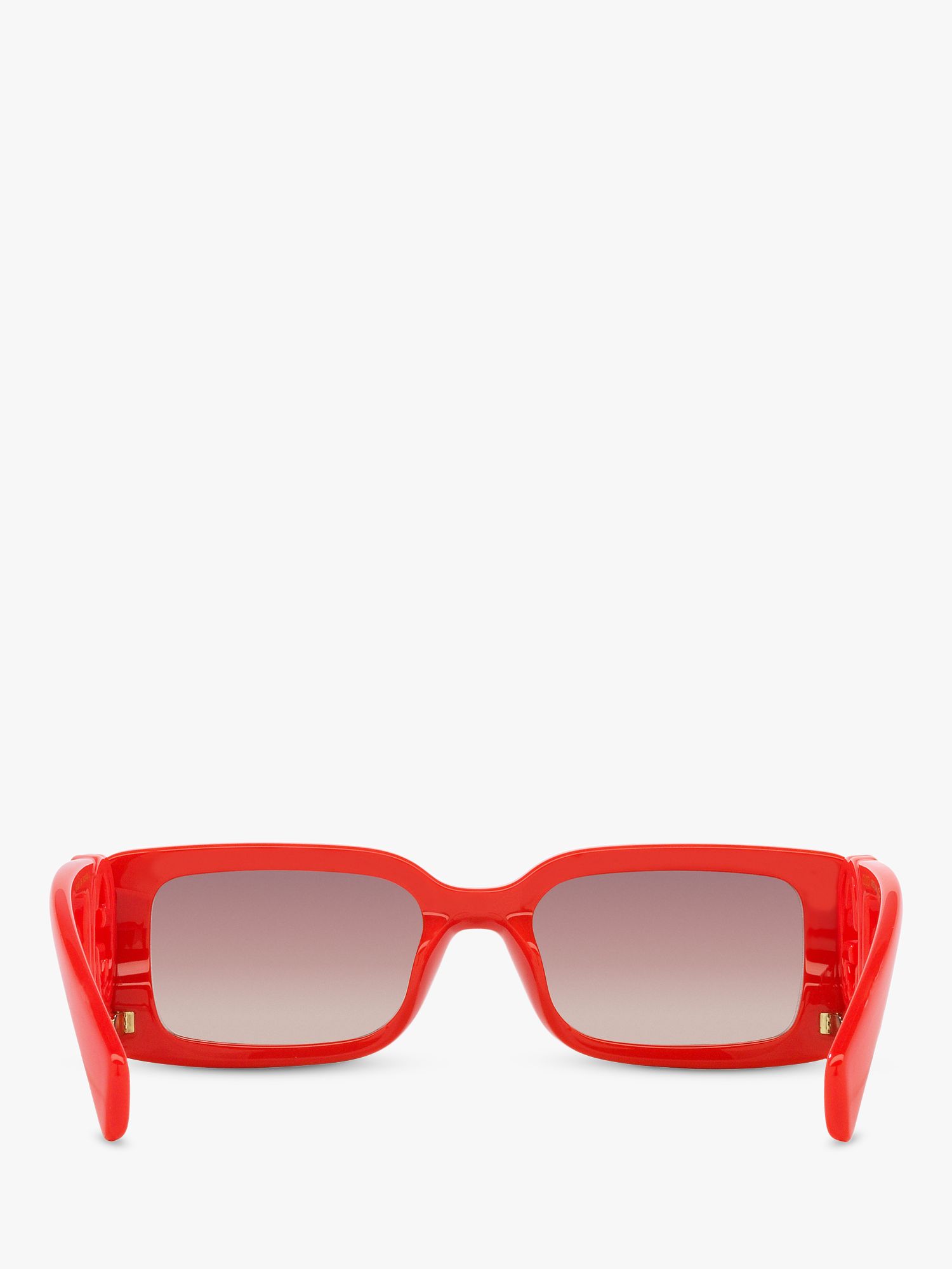 Buy Gucci GG1325S Women's Rectangular Sunglasses, Shiny Red/Brown Gradient Online at johnlewis.com