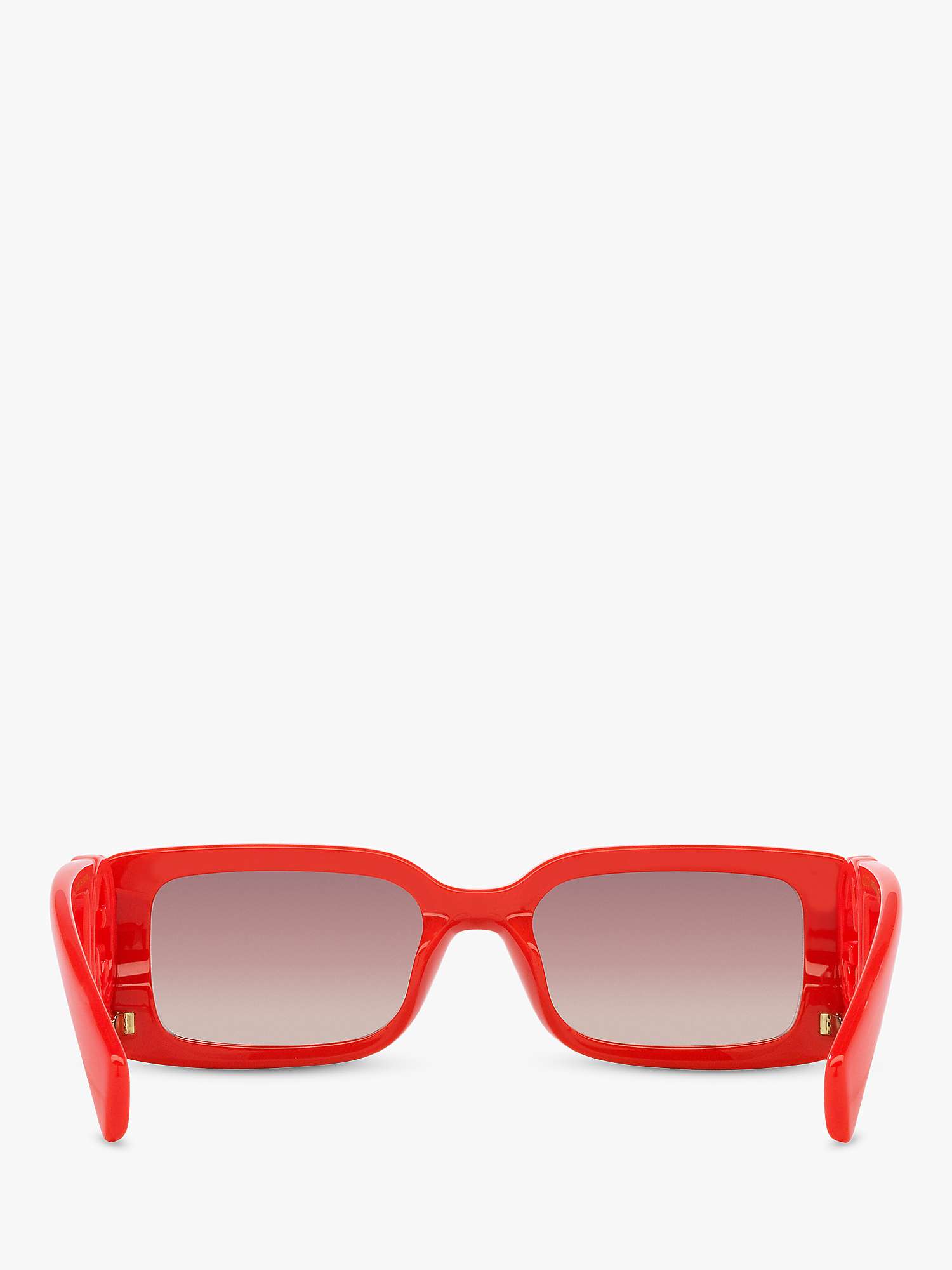 Buy Gucci GG1325S Women's Rectangular Sunglasses, Shiny Red/Brown Gradient Online at johnlewis.com