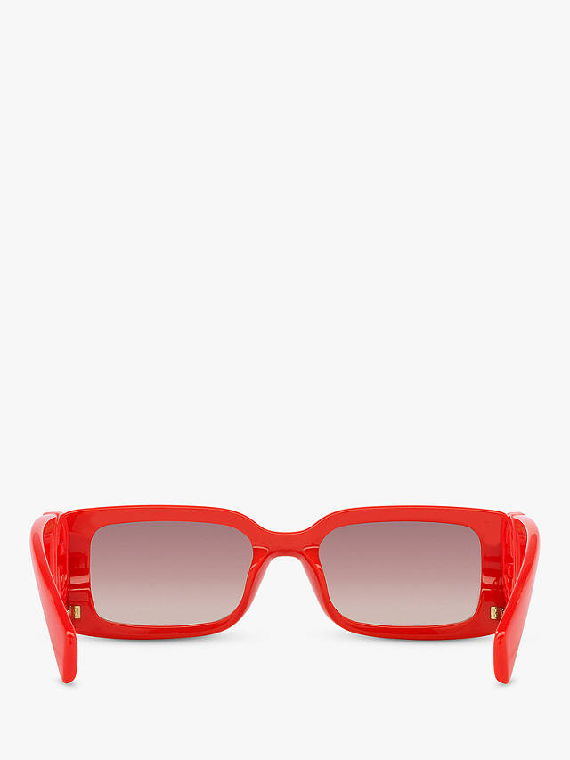 Gucci GG1325S Women's Rectangular Sunglasses, Shiny Red/Brown Gradient