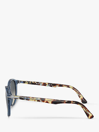 Persol PO3152S Men's Phantos Sunglasses, Transparent Navy/Black Gradient