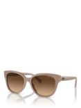 Ralph RA5305U Women's Cat's Eye Sunglasses, Shiny Solid Beige