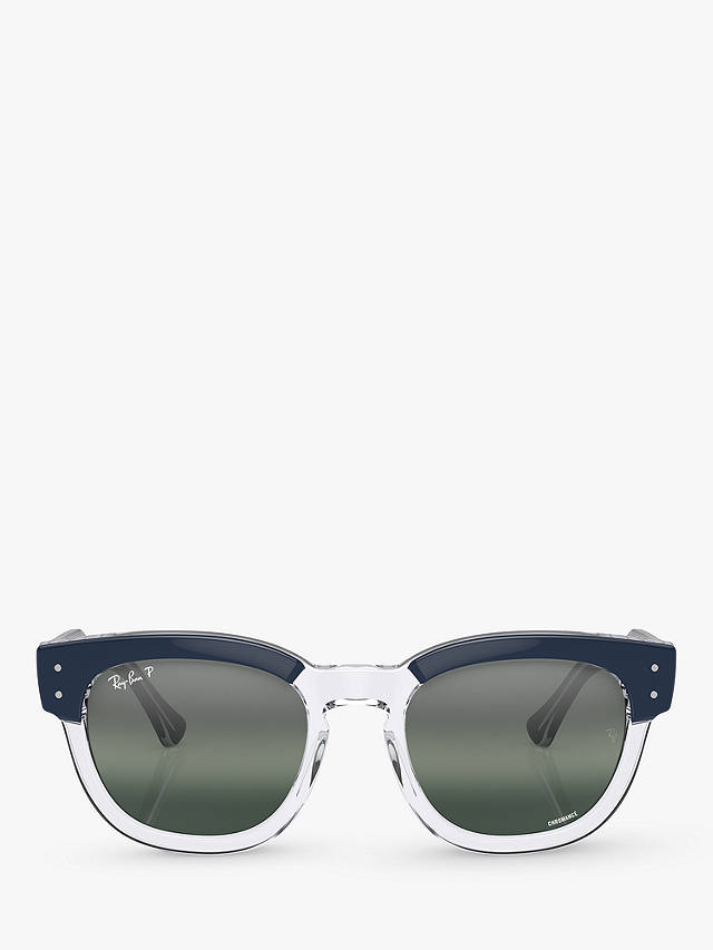 Ray-Ban RB0298S Unisex Mega Hawkeye Sunglasses, Blue On Transparent