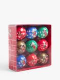 Disney Icons Christmas Tree Baubles, Box of 9, Multi