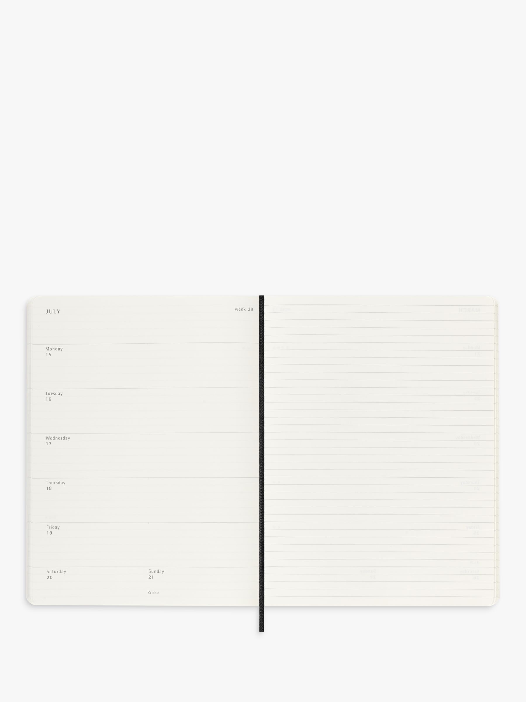 Moleskine Extra Large Week on One Page with Notes 2024 Diary, Black