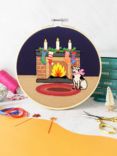 The Make Arcade Fireplace Embroidery Hoop Kit