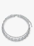 John Lewis Sparkle Diamante Round Stone Choker Necklace, Silver