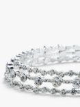 John Lewis Sparkle Diamante Round Stone Choker Necklace, Silver