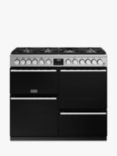 Stoves Precision Deluxe 100cm Dual Fuel Range Cooker, Stainless Steel
