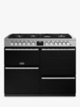 Stoves Precision Deluxe 110cm Dual Fuel Range Cooker, Stainless Steel