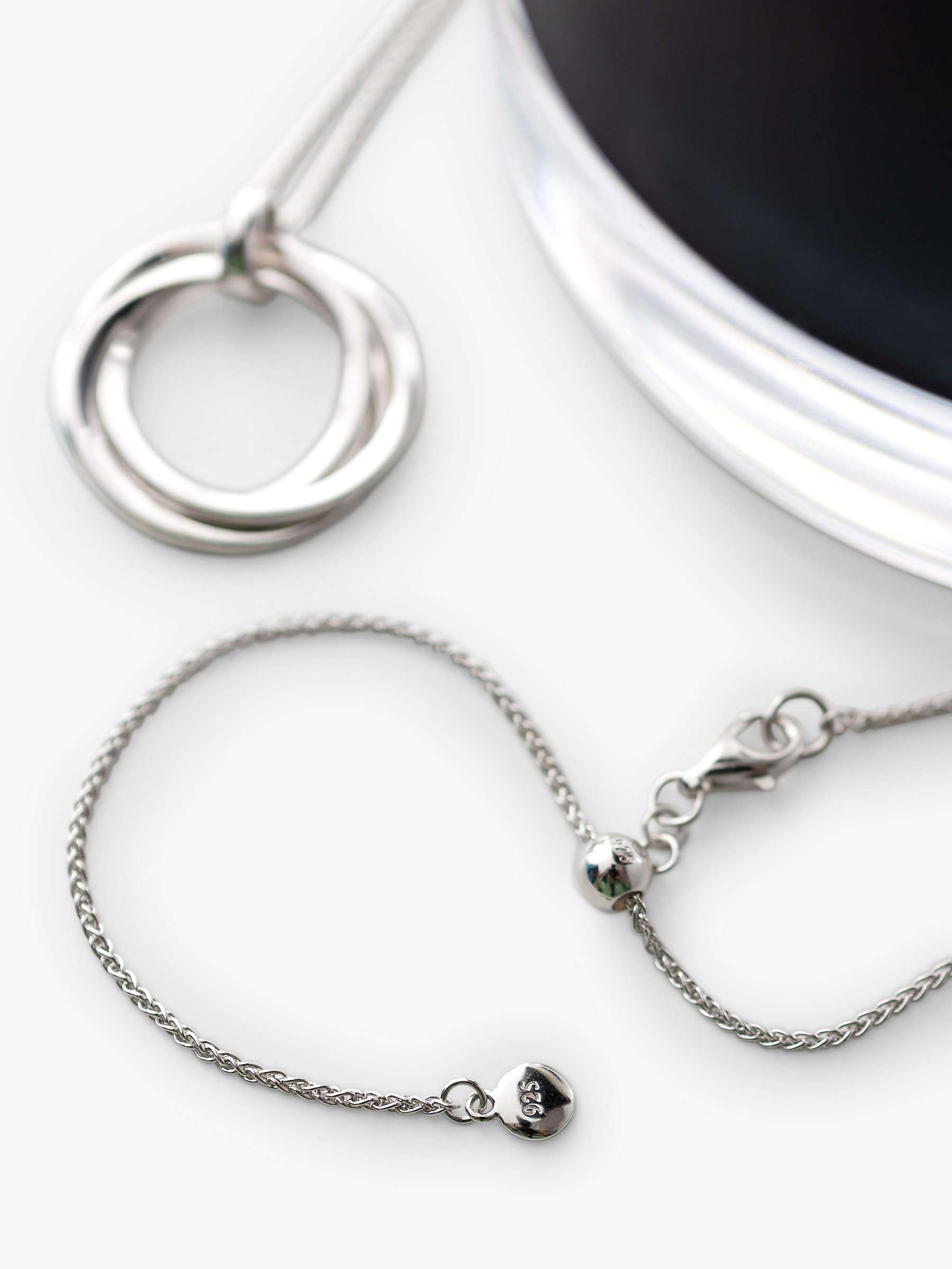 Buy Kit Heath Bevel Trilogy Grande Slider Necklace, Silver Online at johnlewis.com