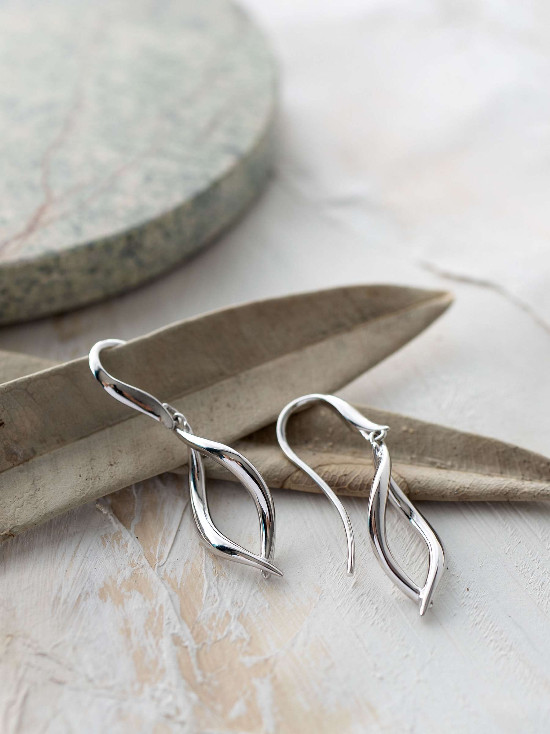 Buy Kit Heath Entwine Twine Twist Link Drop Earrings, Silver Online at johnlewis.com