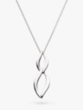 Kit Heath Entwine Twine Duo Link Pendant Necklace, Silver