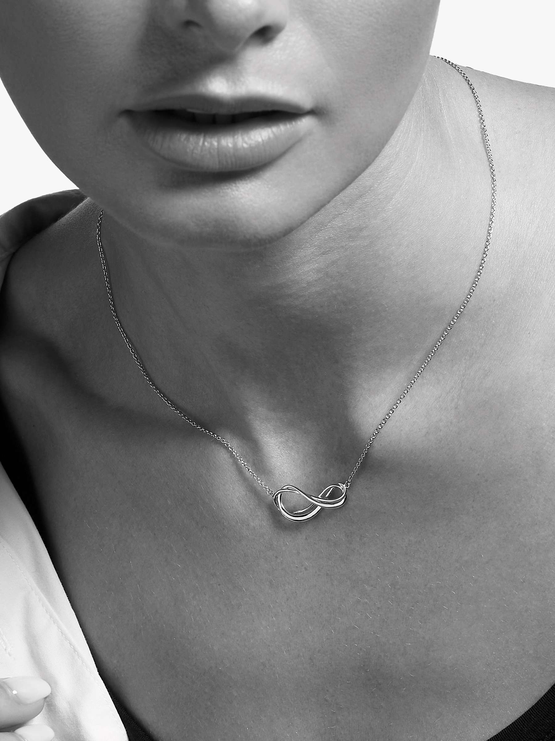 Buy Kit Heath Infinity Pendant Necklace, Silver Online at johnlewis.com