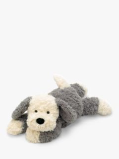 Jellycat Tumblie Sheepdog Soft Toy, Medium, Grey/White