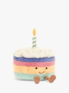 Jellycat Amuseable Rainbow Birthday Cake Soft Toy, Large, Multi