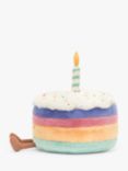 Jellycat Amuseable Rainbow Birthday Cake Soft Toy, Large, Multi