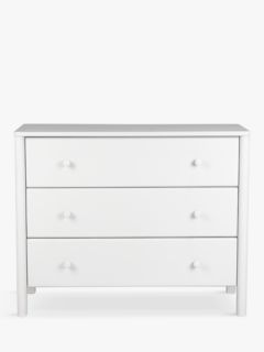 John Lewis Spindle 3 Drawer Chest, Grey